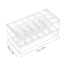 Clear Acrylic Test Tube Rack 18 Holes Test Tube Holder for 10ML/15ML Test Tubes image 2