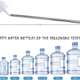 adnock Can Cleaning Brush/ 360° Rotating Long Handle Cleaner Brush/ 20 LTR Water Can Cleaning Brush, Multicolour, Plastic Pack of 1 image 3