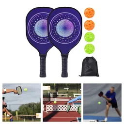 Fashion My Day Wood Pickleball Racket Set for Beginner to Advanced Player Training Home Gym 7pcs Purple | Racquets | Tennis | Tennis & Racquet Sports image 5