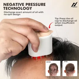 NexLev Nourish Hair Oil Applicator|Red & Blue Light Therapy|EMS Microcurrent To Boost HairGrowth|10ml Oil Tank| 60 Min Run Time|High-Frequency massage for better absorption| IPX7 Waterproof| EA-01 Pro image 4