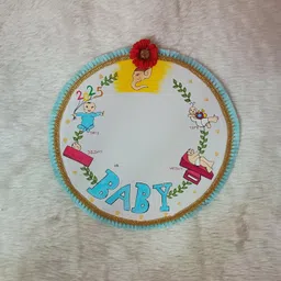 fabrify Customized Hand Printed Baby Foot Print Hoop image 1