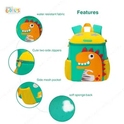 cots and cuddles 3D Dino Backpack For Kindergarten Kids | Attractive And Lovely Kids Back Pack image 5