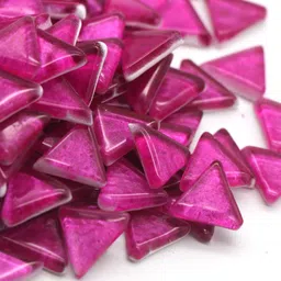 sweven art studio Sweven Art Mosaic Tiles, 15x15mm Size Triangles, 4mm Thick, Glitter Pink Shade (Pack of 200Gms) image 4