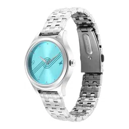 fastrack Stunners Blue Dial Metal Strap Analog Watch for Girls-NS6152SM05 image 3