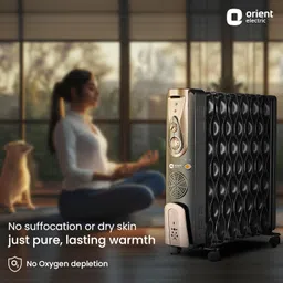 Orient Electric Comforter collection 13 fin oil filled radiator | Advanced S-shaped Fins |2900W power| with PTC fan heater| 3 heat settings | 2 years warranty by Orient image 3