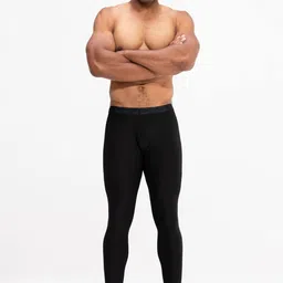 devops 2 Pack Men's Compression Pants Athletic Leggings with Pocket/Non-Pocket, Black/Red/Blue, Large image 2