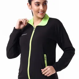 tempest Women Sports Windcheater Stylish Zipper Jacket | Strechable Lycra Sports Track Jacket for Women image 3