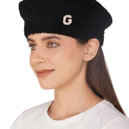 isweven Women's Winter Cozy Woolen Knit Beanie Cap (WC4148, Free Size) image 1