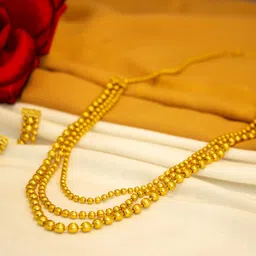 jfl Jewellery for Less Gold Plated Necklace & Earrings Set for Women image 3