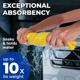 Auto Hub Chamois | Ideal Cloth for Car, Home, and Glass Cleaning | Durable, Highly Absorbent Clothes for Wet Surfaces | Soft, Non-Slip, Tear-Resistant Towel -Big Size-Pack of 2 image 5