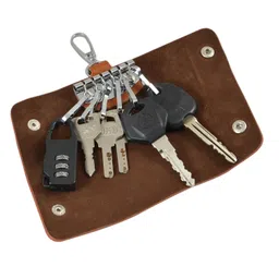 instabuyz Unisex-Adult Black Leather Key Chain Wallet image 5