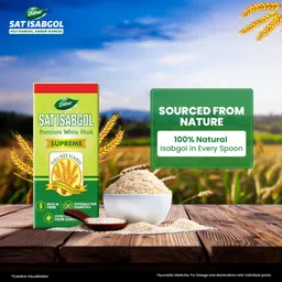 Dabur Sat Isabgol|Psyllium Husk| Effective Relief From Constipation - 200 Gm image 5
