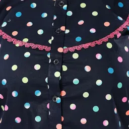 piu Women's Front Open Cotton Maternity Nighty | Polka Dot Printed Calf Length Maxi | Comfortable Sleepwear | Feeding Nightwear | Breathable Post Pregnancy image 2