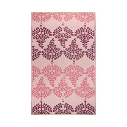 Sapana Carpet-Mats Chatai Mats for Home Multipurpose Reversible Rectangular Plastic Mat for Floor, Sleeping, Outdoor, Motif Pink & Aubergine 4 x 6 Feet (L 180 Cm X W 120 Cm, Polypropylene) image 1