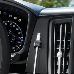 GadgetBite Magnetic Cable Organizer Clips – Self-Adhesive Wire Management Solution for Home and Office,Car,Desk, management Solution for Data Cable, Power Cords and more (Pack of 4)-Black image 3