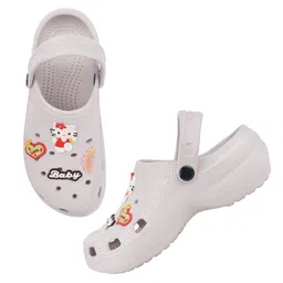 drackfoot LightiWeight Comfortable Regular Wear Clogs for Women |Sandal for Women| Stylish Clogs for Women(Grey) |PEN-010-4 image 4