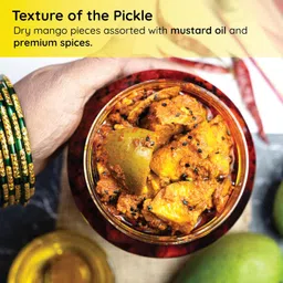 Farm Didi FarmDidi Punjabi Mango Pickle In Fresh Mango Pickles Homemade 325g | Preservative free Indian Aam ka Achar homemade | Authentic Less Oil Pickle aachar | Dry aam Ka Achaar in Homemade pickles image 5