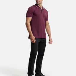 jockey 3911 Men's Super Combed Cotton Rich Regular Fit Solid Half Sleeve Polo T-Shirt (Logo Design May Vary) image 4