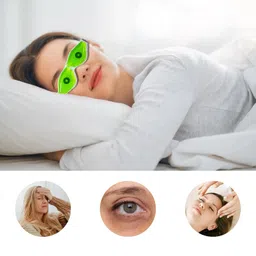 SD Enriching Beauty Aloe Vera Cool Gel Eye Mask Summer Ice Cooling Sleeping Mask for Eye Patches Remove Dark Circles Fatigue Cool Eyes Patch Pads Eye Care (Pack Of 4) image 5