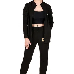 toxic addiction Polyester Lykra Backprint Track Suit For Womens | Comfortable & Stylish | Long Slevees | Regular Fit | Casual Jogging, Gym, Sportswear And Activewear | Available In Sizes S To Xl image 1