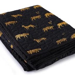 Ravaiyaa - Attitude is everything Cotton Quilted Sofa Home Decorative Throw Blanket Throw 70" x 50" Inch (Black Panther) image 4