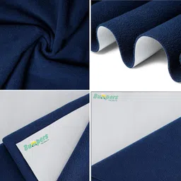 Bumpers Anti-Piling Quick Dry & Absorbent Sheet Polycotton Baby Bed Protecting Waterproof Mat (Dark Blue, Maroon, Light Blue, Small (70 x 50cm), Pack of 3) image 3