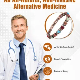 fulaida Women's Retro Detachable Magnetic Bracelet with Natural Stone – Unisex Zinc Alloy Design image 2