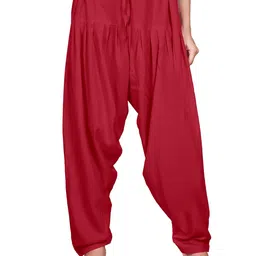 jugaadu style Women's Solid Plain Rayon Patiala Ethnic Comfortable, Punjabi Patiala Salwar for Women,Patiala Free Size (Pack of 1) image 1