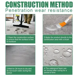 ZHUQUA (Pack Of 1) Waterproof Adhesive Glue, 300gm, with Brush, Transparent, for Roof Leakage, Crack Seal, Water Leakage Solution, Waterproofing for Pipe, Wall, Tiles/*- image 4