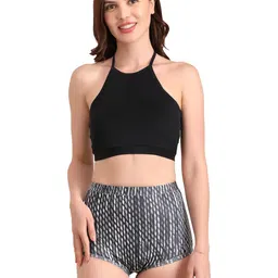crevox Swimwear Women's Halter Top and Shorts Bathing Suit Set | Removable Pads | image 1