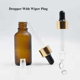 happy packaging 30ML Amber Frosted Round Empty Glass Bottle | Glass Dropper | Gold Sleeve | Silcon Black Teat | Refillable | Leak Proof For Essential Oils | DIY Perfumes | DIY serums (24) image 4