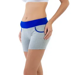 envie Women's Cotton Workout Yoga Shorts/Ladies Premium Soft Stretch Shorts with Side Pocket image 2