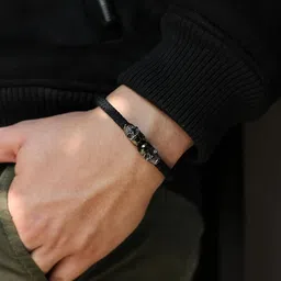 extreme Skull Crusher Bracelet | Aerograde Stainless Steel | Handwoven Cotton Rope | Bracelet for Men image 3