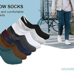 xjarvis Premium 3 Pairs No Show Low Cut Loafer Socks for Men & Women Non Slip with Combed Cotton Socks for Sports, Running & Hiking, Pack of 3, Multicolour (Free Size) image 2