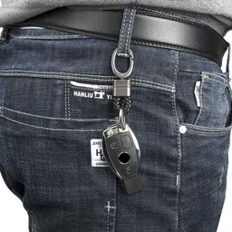 JVCV® Genuine Leather Braided Keychain Strap Accessories Car Key Chain Rope Keyring with Zinc Alloy Buckle Keyring Holder image 5