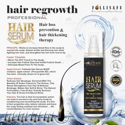 follisafe Folllisafe Hair grow Serum Peptides & Growth Factors 60 ml | Advanced Hair Growth Serum (60 ml spray) with Natural Ingredients, Controls Hair Fall, Stimulates Hair Growth, Increase Hair Density | Hair Growth Serum for Men & Women image 4
