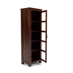 PS Decor Furniture Sheesham Wood Crockery Cabinet | Kitchen Cabinet | Display Rack | Bookshelf | Wooden Storage Unit | Wardrobes | Walnut image 5