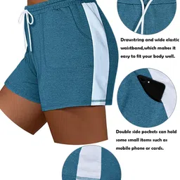 kimmery Women Drawstring Elastic Waist Running Shorts with Pockets image 5