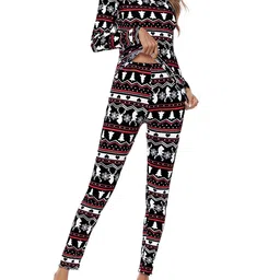 lomon Christmas Thermal Underwear for Women Ultra Soft Smooth Knit Henley Long Johns Set Base Layer Top & Bottom image 1