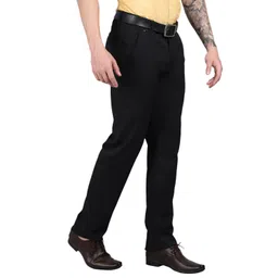 cantabil Men Black Regular Fit Formal Trouser (P_MTRF00063_Black) image 4