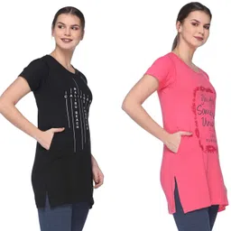 in love Women's Shirt (2CMTLPA770A1A7_XL_Black, Pink_XL) image 4