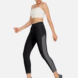 mehrang Women Slim Fit High Waist Gym Workout Tights with 4 Ways Stretchable Scoot Proof Yoga Leggings image 5