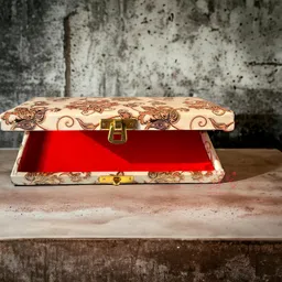 LIFAFEWALA Designer Rectangular Shaped Floral Design Cash Box, Shagun Box, Gift Box, Gaddi Box, Jewellery Box, Shagun Envelope In Floral Design (Multicolor, Pack of 1) image 2