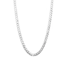 lecalla Solid 925 Sterling Silver BIS Hallmarked Italian 3.5mm Diamond Cut Cuban Link Curb Chain Necklace for Men and Women 20 Inches image 1