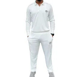 CALIGOSTLE Full Sleeves Cricket Tracksuit for Men (White) image 1