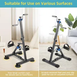 easyvibe Arm and Leg Exercise Bike for Seniors - Folding Pedal Exerciser for Elderly, Adjustable Hand Bike for Physical Therapy, Knee & Foot Stroke Therapy Equipment for Adults, with Shock Absorbing Suckers image 5
