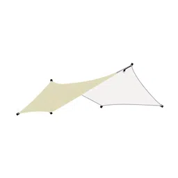 CALANDIS™ Camping Tarp Sun Protection Awning Shelter for Backpacking Garden Picnic Khaki | Tent Canopy | Tents Canopies | Camping Hiking | Outdoor Sports image 4