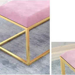 Dence Store Alternate Shoe Bench Sofa Stool Bed End Shoe Test Shoe Bench Long for Clothes Store Entryway Living Room Pink image 4