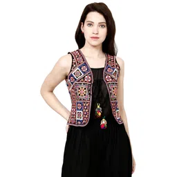 tavan Women's Embroiderd Ethnic Shrug or Jacket RL96 and Special Embroidered Cotton Koti/Jacket/Waist Coat for Women image 1