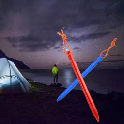 CALANDIS™ 8Pcs Tent Stakes Lightweight Metal Stakes for Ground for Desert Outdoor Trip Blue | Tent Canopy | Tents Canopies | Camping Hiking | Outdoor Sports image 5